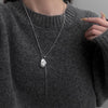 Stainless Steel Long with Baroque Pearls Necklace for Women Adjustable Chain Sweater Accessories Jewelry - Image 6