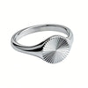 Style Sunburst Texture Signet Ring, Gold Plated Stainless Steel, Sizes 5 6 7 8, Minimalist Stackable Ring for Daily Wear - Image 6