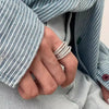 Silver Double Layer Water Drop Ring For Women Square Zircon Adjustable Index Finger Jewelry Party Gift - Image 13