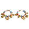 Acrylic Resin Square Heart Sun Flower Drop Charm Hoop Earrings Stainless Steel Handmade Sweet Y2K Jewelry - Image 7