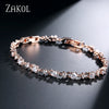 Zircon Leaf Bracelets for Women Sliver Color Crystal Men Bangles Heart Zircon Girls Party Jewelry - Image 7