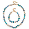 6mm Zirconia Claw Setting Bracelet and Necklace Sets Crystal Colorful Choker Jewelry - Image 1