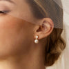 Women Gold Pearl Earrings Dainty Wedding Earring Gold Plated Formal Pearl Drop Earrings Simple Wedding Bride Earring - Image 3