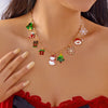 Year Christmas Tree Pendant Necklace For Women Rhinestone Snowflake Santa Claus Bell Clavicle Choker Party Jewelry Gifts - Image 4