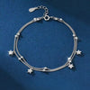 Silver Zircon Bracelets For Women Elegant Double Layer Star Moon Bracelet Party Wedding Anniversary Jewelry Gifts - Image 13