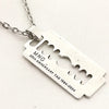 Alloy Razor Blade Pendant Necklace with 45 cm or 60 cm Chain - Image 21