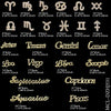24 Pieces Gold Alloy Zodiac Nail Charms 12pcs Zodiac Signs Nail Studs 12pcs Constellation Words Nail Charms Twelve Constellation - Image 2
