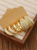 3-9PAIRS Plastic Material With Golden-Plated Twisted C-Shape Teardrop Earring Set,Ladies' First Choice - Image 4