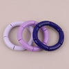 Colorful Acrylic Tube Bead Bangle with Elastic Fit - Image 6