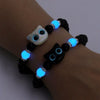 1 PC Matching Bracelets Couples Women Men Luminous Cute Cat Friendship Bracelete Black White Cat Head Bead Strand Bracelet - Image 2