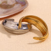 316L Stainless Steel Polished Dome Open Cuff Bracelet Gold Plated Exaggerated Jewelry For Women Gift - Image 4