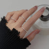Silver Line Round Adjustable Ring For Women Classic Jewelry Minimalist Accessories Gift - Image 3
