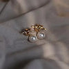Gold Color Pearl Pendant Knot Stud Earrings for Women Classic Jewelry Light Silver Needle Accessories - Image 7