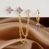 3PCS Stainless Steel 12 Constellation Birthstone Earrings Set for Woman Cartilage Piercing Earrings Jewelry - Image 27