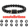 Zodiac Bracelets For Women Men Matte Black Agate Beads Wristbands Couple Gifts Jewelry Beaded Bracelets - Image 3