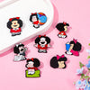 8 Pcs Anime Mafalda Cute Character Brooch Individuality Enamel Pin Backpack Clothing Jewelry Metal Badge Accessories Gift - Image 6