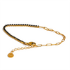 Chic Thin Stainless Steel Chain Colorful Cubic Zirconia Bracelet Bangle Gold Plated Jewelry Women - Image 10