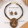 Jewelry Set Water Drop Resin Gems Aluminum Wire Handmade Braided Necklace Earrings Women's Party Accessories - Image 5