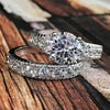 Sweet Romantic Couple Men Stainless Steel Ladies Wedding Ring Set Valentine's Day Jewelry - Image 3