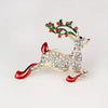 Elegant Christmas Deer Brooch for Ladies Rose Gold Plated with Shiny Antlers, the Choice for Christmas Holiday - Image 3