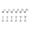 Stainless Steel Crystal Flat Back Stud Earrings 4 Prong Setting 2mm to 10mm 1 Pair - Image 15