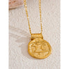 Exclusive 12 Constellation Pendant Necklace Stainless Steel Hammered Vintage Golden Plated Jewelry - Image 15