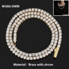 Hip Hop Jewelry Cubic Zirconia Iced Out Tennis Chain Iced Out Gold Plated Bling Necklace For Women - Image 9