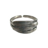 Retro Overlapping Ring For Men Silver Color Punk Gothic Adjustable Open Ring Handmade Rock Unisex Jewelry Accessories Man Gift - Image 7