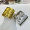 Exaggerated Boutique Metal Plated Cuff Bracelet For Women Jewelry Hand Open Bracelet Accessory - Image 5