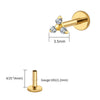 Titanium 16G Triple CZ Cartilage Helix Earring Trinity CZ Tragus Stud Conch Earlobe Lip Piercing Jewelry - Image 25