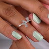 Silver Cross Finger Ring for Women White Cubic Zirconia Female Accessories Daily Wear Jewelry - Image 4