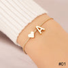 Simple Love Letter Bracelet Retro Adjustable Alloy Letter Bracelet Women Hand Jewelry Accessory - Image 6