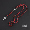 Vintage Cross Necklace Rosary Beads Chain Jesus Crucifix Virgin Mary Pendant Chain Jewelry Necklace - Image 7