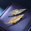 Retro Metal Feather Leaf Brooch Men Suit Shirt Lapel Pin Corsage Dress Badge Brooches for Women Jewelry Accessories - Image 2