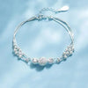 Silver Heart Shaped Necklace Bracelet Set for Women Vintage Korean Blue Crystal Bracelets Jewelry Set Party Jewelry - Image 9