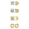 1-12 Pair Stainless Steel Magnetic Non Piercing Inlaid Cubic Zirconia Stud Earrings Clip on Hoop Earrings Set for Men Women - Image 11