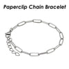 10 Pieces Paper Clip Bracelet Gold Color Stainless Steel PaperClip Link Chain for Women - Image 2