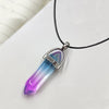Hexagonal Column Quartz Necklaces Turquoises Pink Crystal Pendent Necklace For Women Chain Stone Choker Jewelry - Image 10