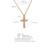 Cubic Zirconia Cross Pendant Necklace in Stainless Steel - Image 12