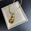 Metal Big Conch Snail Pendant Choker Necklace for Women Punk Handmade Chunky Blade Chain Vacation Grunge Men - Image 18