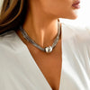 Exaggerated Twisted Chunky Chain Necklace for Women Punk Big Ball Pendant Choker Clavicle Link Grunge Jewelry Steampunk Men - Image 15