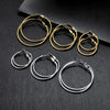 Classic Hoop Earrings for Women, Stainless Steel Hoop Earrings Set, Lightweight Large Hoop Earrings for Women, Loop Earrings Set - Image 3