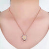 Inspiration inlay Diamond 585 Purple Gold Double layered Golden Turtle Pendant Plated Rose Gold Necklace Banquet Jewelry - Image 6