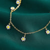 Elegant Daisy Flower Anklet with Handmade Pearl Chain Anklets for Women Summer Beach Sandals Accessories Bracelet on The Leg - Image 5