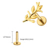 Titanium 16G Tulip Flower Cartilage Earring Dainty Leaf Climber Labret Helix Tragus Conch Stud Piercing - Image 6