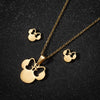 Anime Cute Cartoon Bow Mouse Stainless Steel Jewelry Set For Women - Image 1