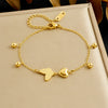 316L Stainless Steel Golden Heart Geometry Zircon Minimalist Series Bracelet Lady Wrist Chain Jewelry - Image 11