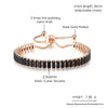 Black Crystal Tennis Bracelets for Women Men Iced Out Cubic Zirconia Adjustable Bracelet On Hand Hippie Jewelry - Image 6