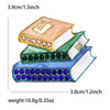 Enamel Glasses Book Brooch for Women Unisex Rhinestone Quill Pen School Supplies Drawing Board Pins Party Friend Gifts Accessory - Image 18