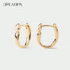 Dplaopa Silver Irregular Paer Shaped CZ Zircon Hoop Earrings Women Jewelry Gift - Image 1